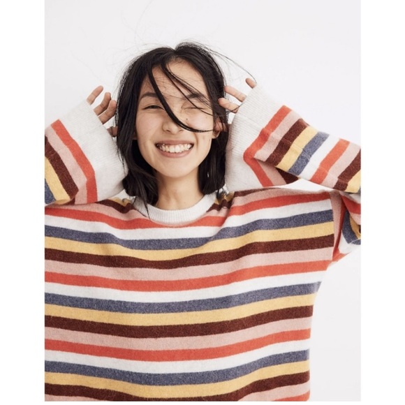 Madewell Cardiff Striped Sweater Coziest Yarn - Picture 3 of 10